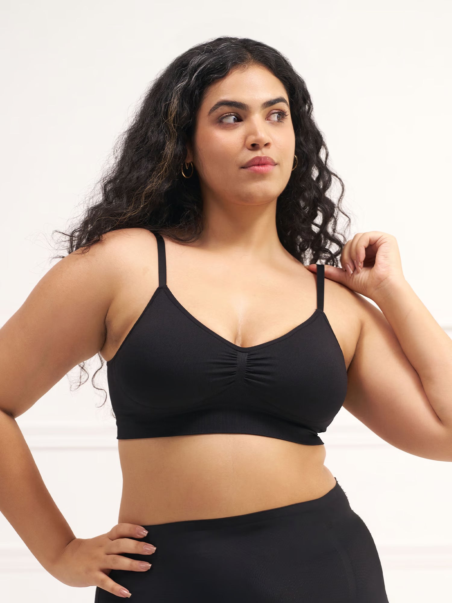 All Day Push Up Bra - Lightly Padded Full Coverage Wireless Bra with Adjustable Straps