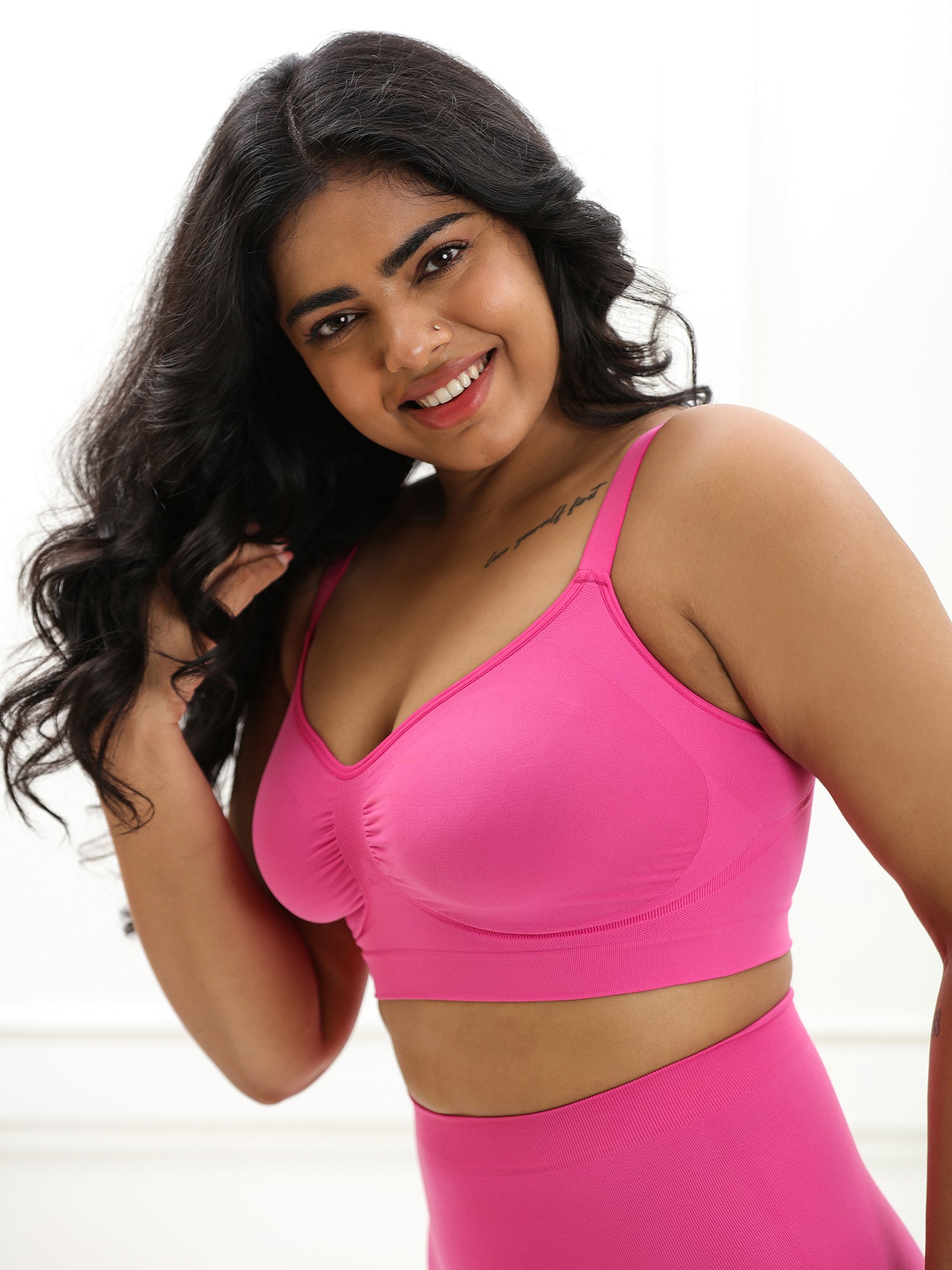 Wireless Shaping Bra - Seamless Non-Padded Wireless T Shirt Bra with Full Coverage