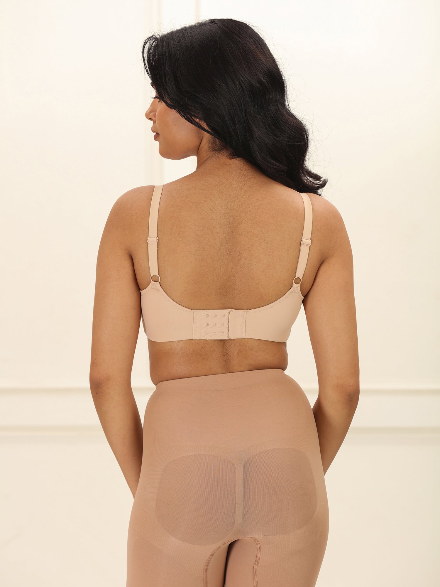 Crossover Bralette - Non-Padded Seamless Balconette Bra with V-Neck Design