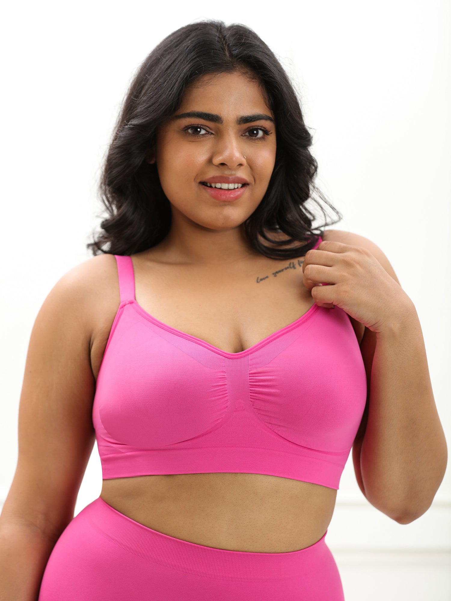 Wireless Shaping Bra - Seamless Non-Padded Wireless T Shirt Bra with Full Coverage