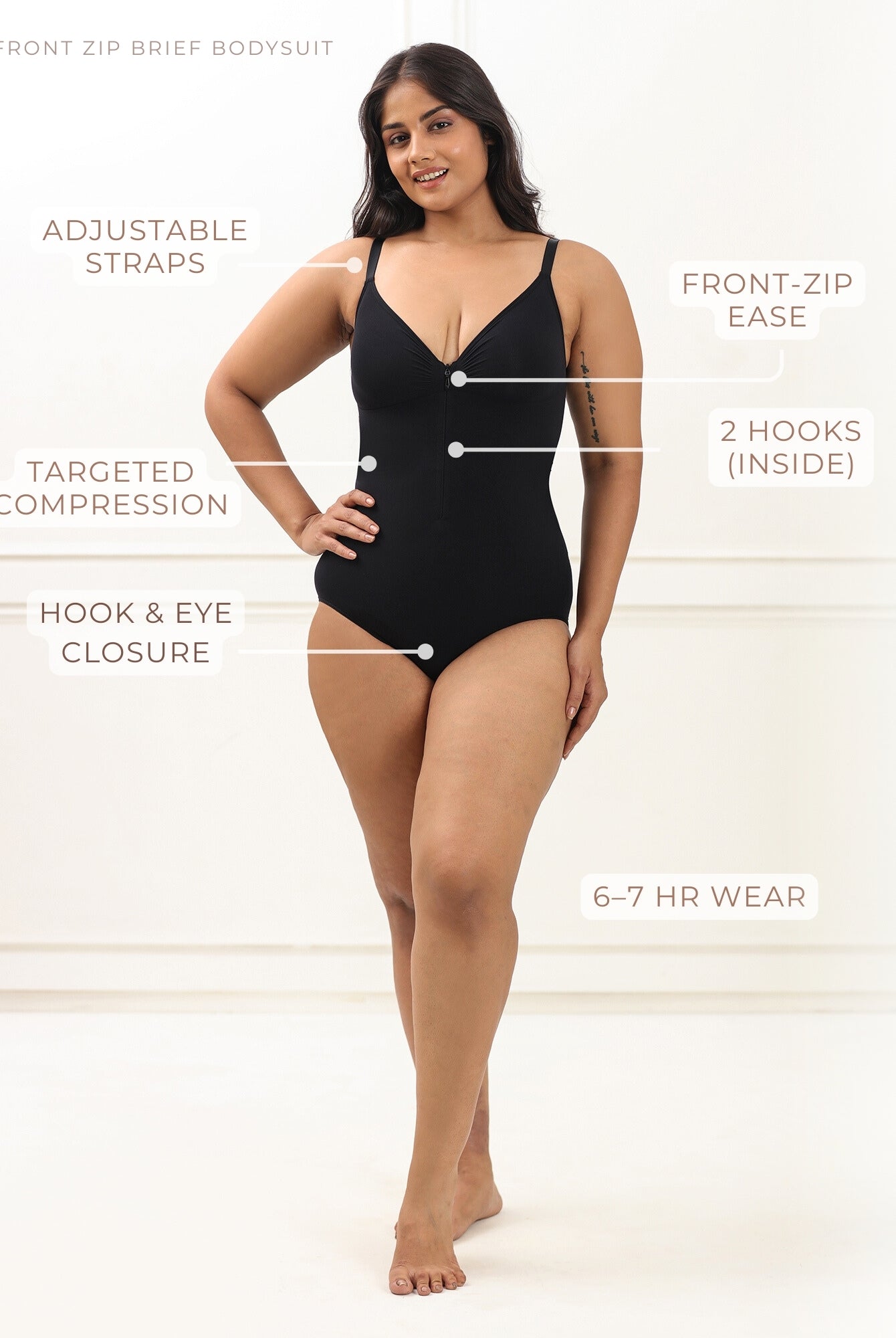 Front Zip Brief Bodysuit Bodysuit UNDERNEAT