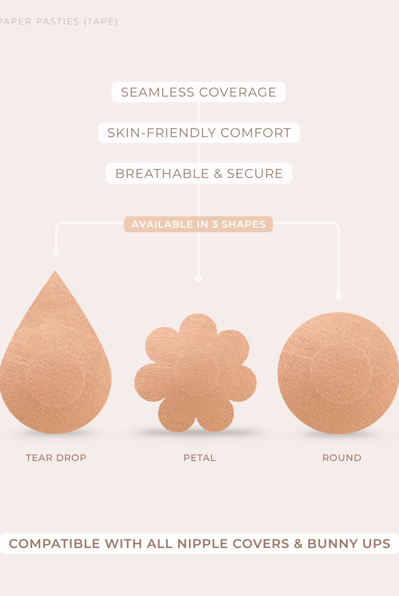 Round pasties (Tape) Pair of 5 Accessories UNDERNEAT