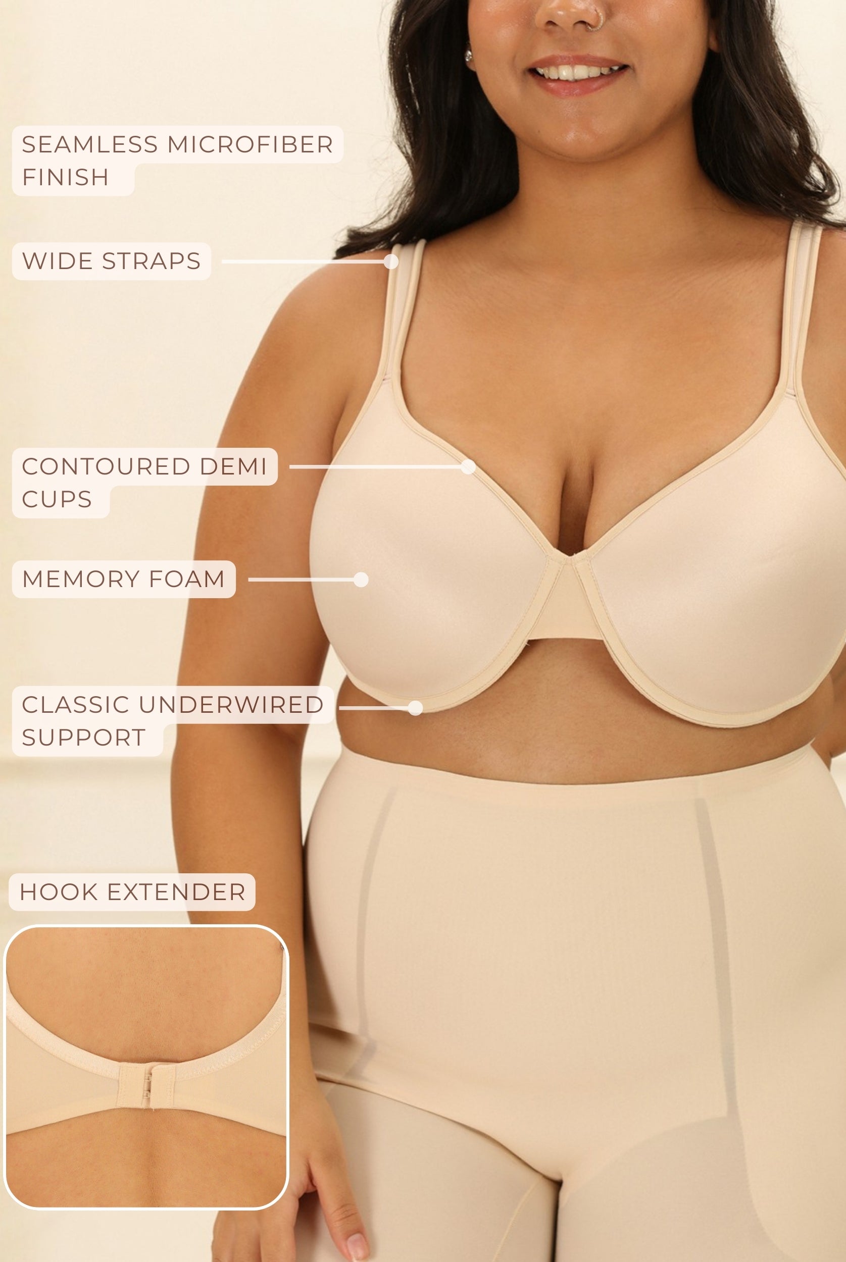 All Day Comfort Demi / Medium Coverage Bra Bra UNDERNEAT