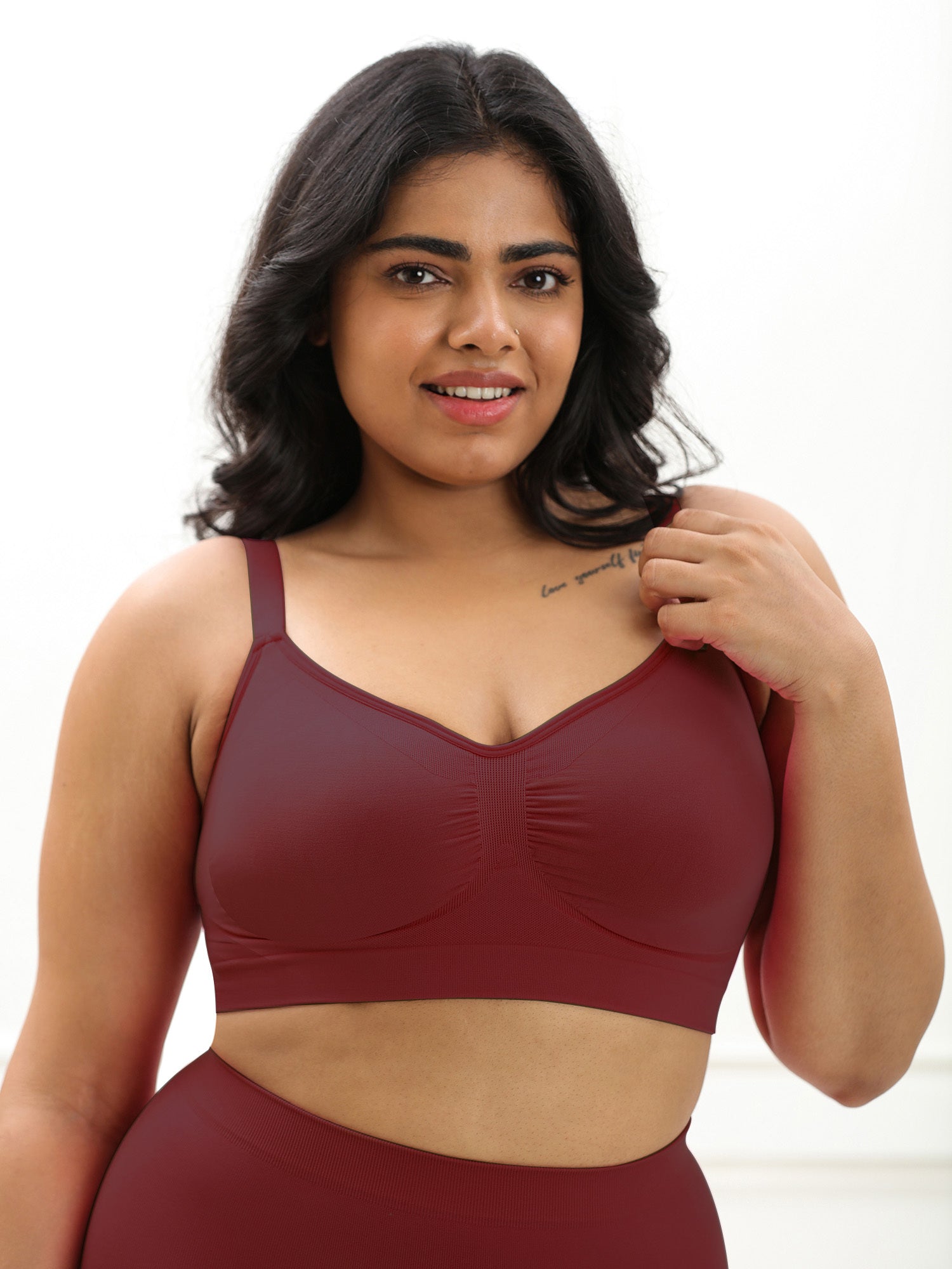 Wireless Shaping Bra - Seamless Non-Padded Wireless T Shirt Bra with Full Coverage