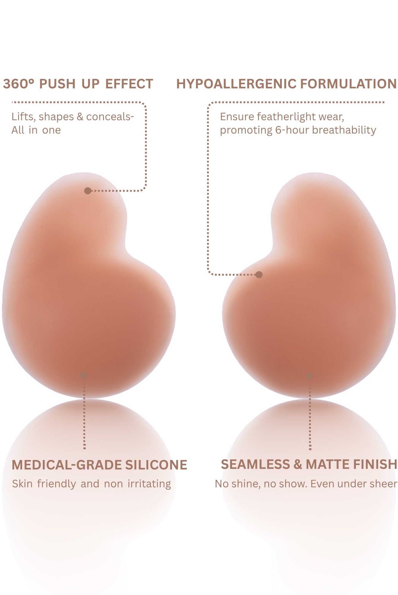 Reusable Breast Lift Cup-Comma Bunny Ups Accessories UNDERNEAT