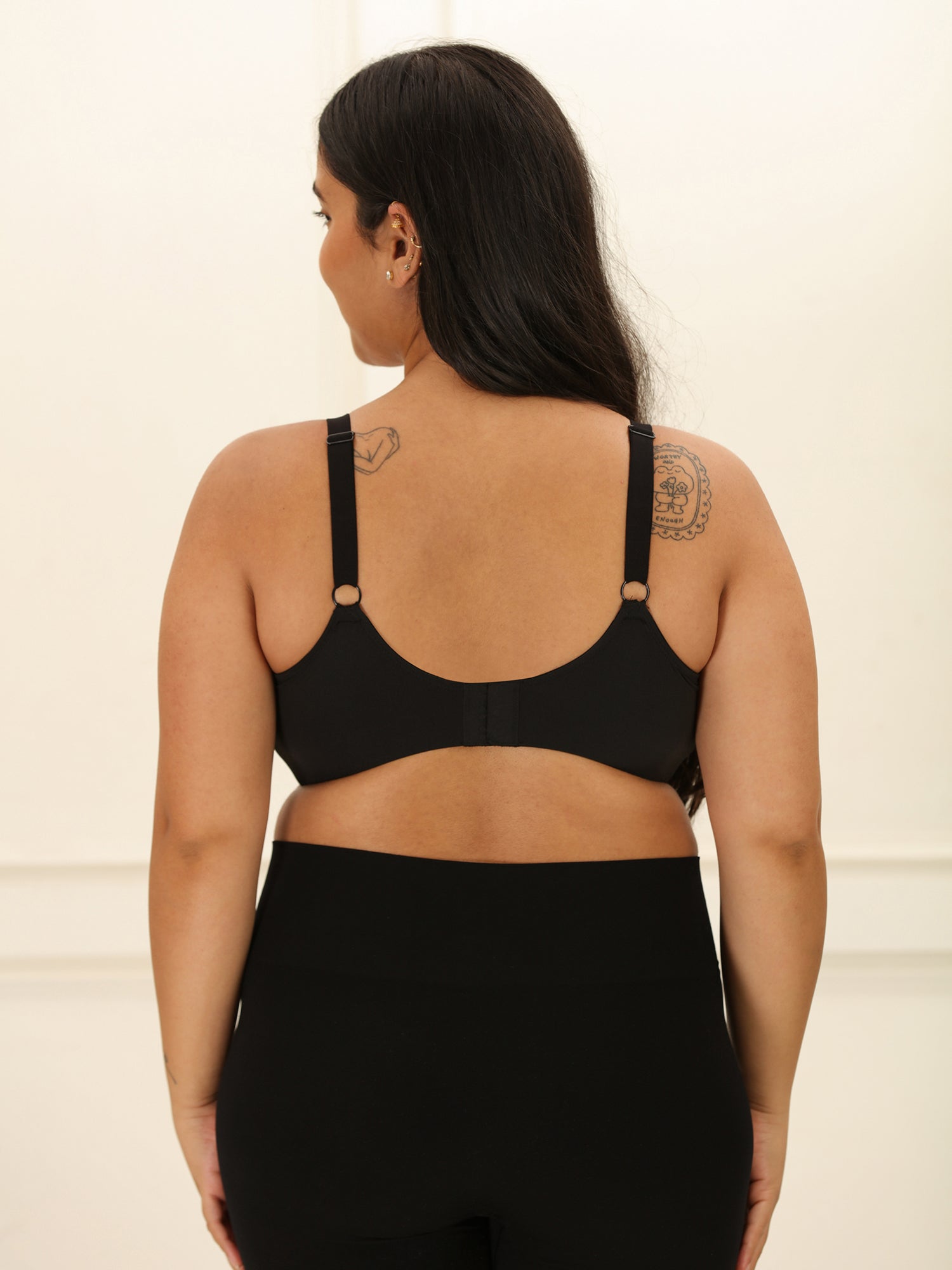 Crossover Bralette - Non-Padded Seamless Balconette Bra with V-Neck Design