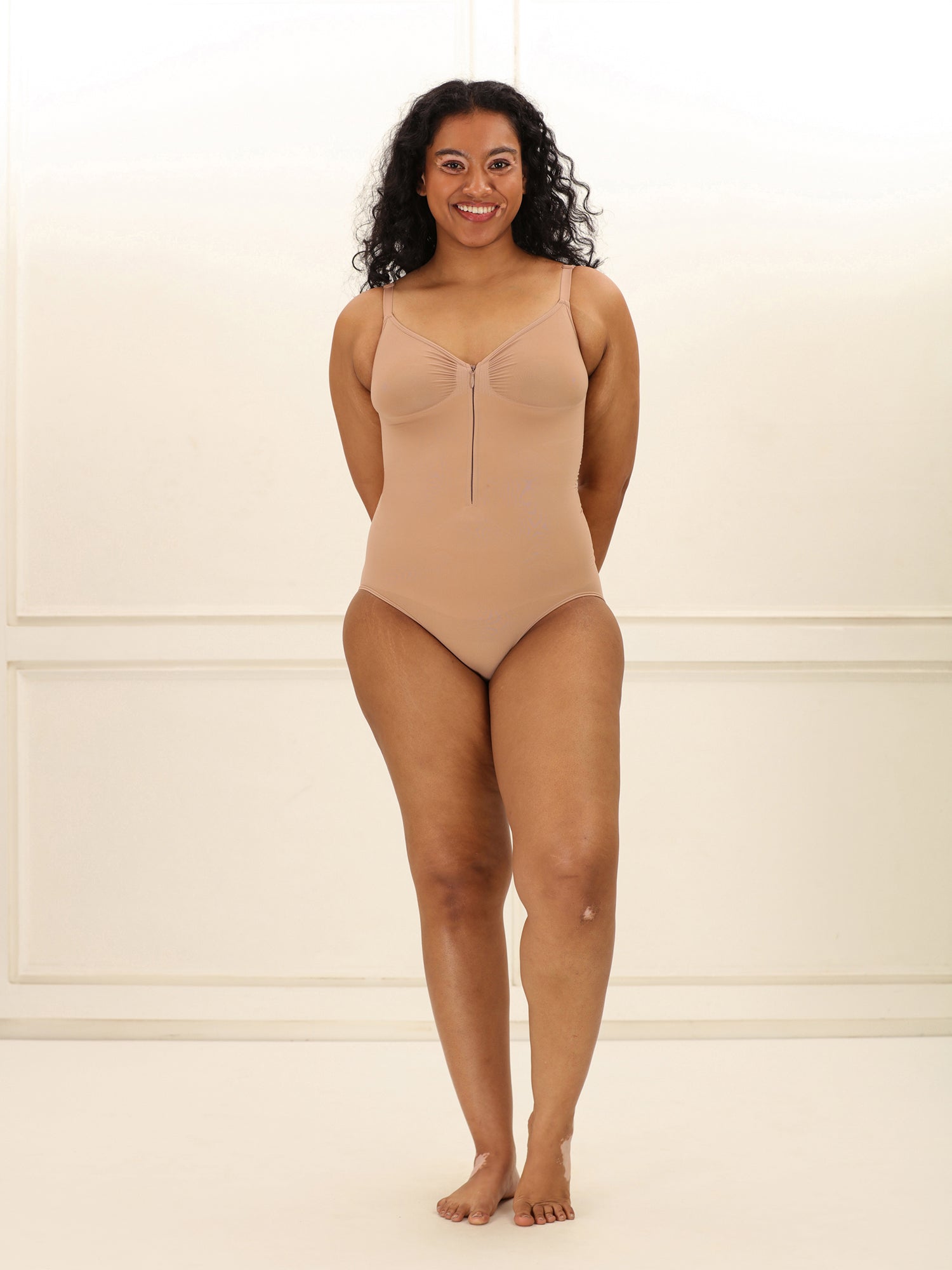 Front Zip Brief Bodysuit