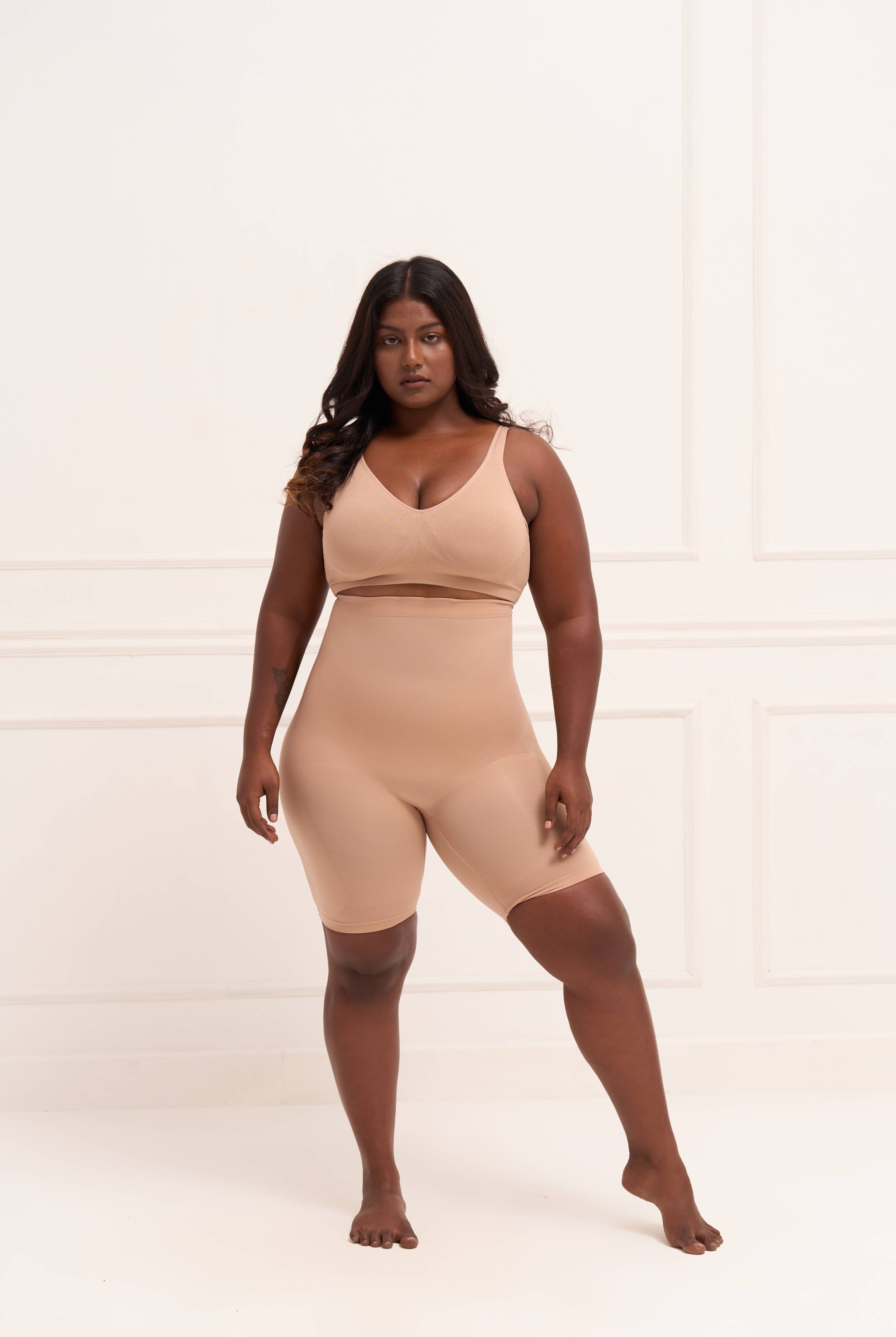 High Waist Tummy Tucker Shorts Shorts UNDERNEAT Beige XS-S