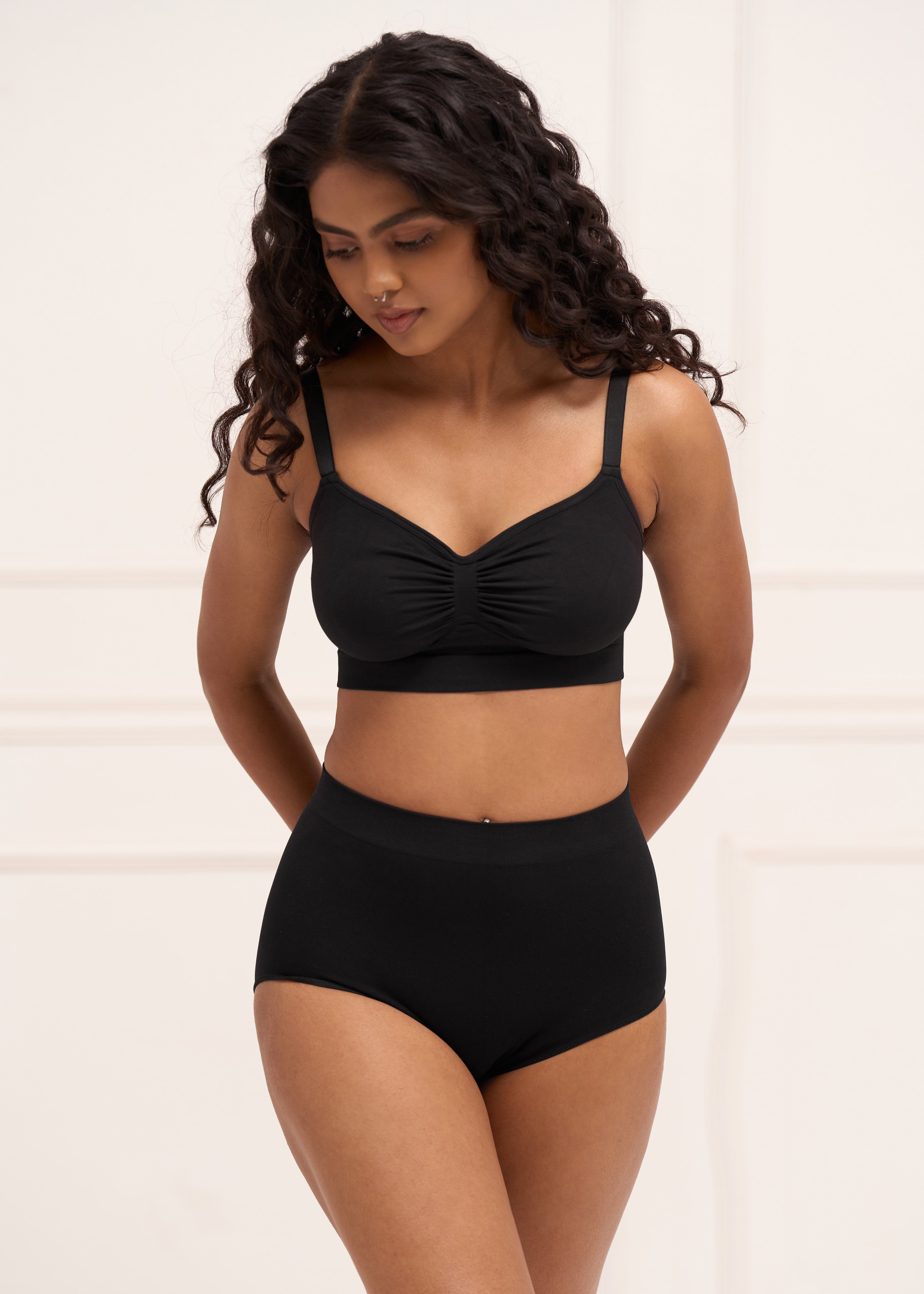 Wireless Shaping Bra - Seamless Non-Padded Wireless T Shirt Bra with Full Coverage