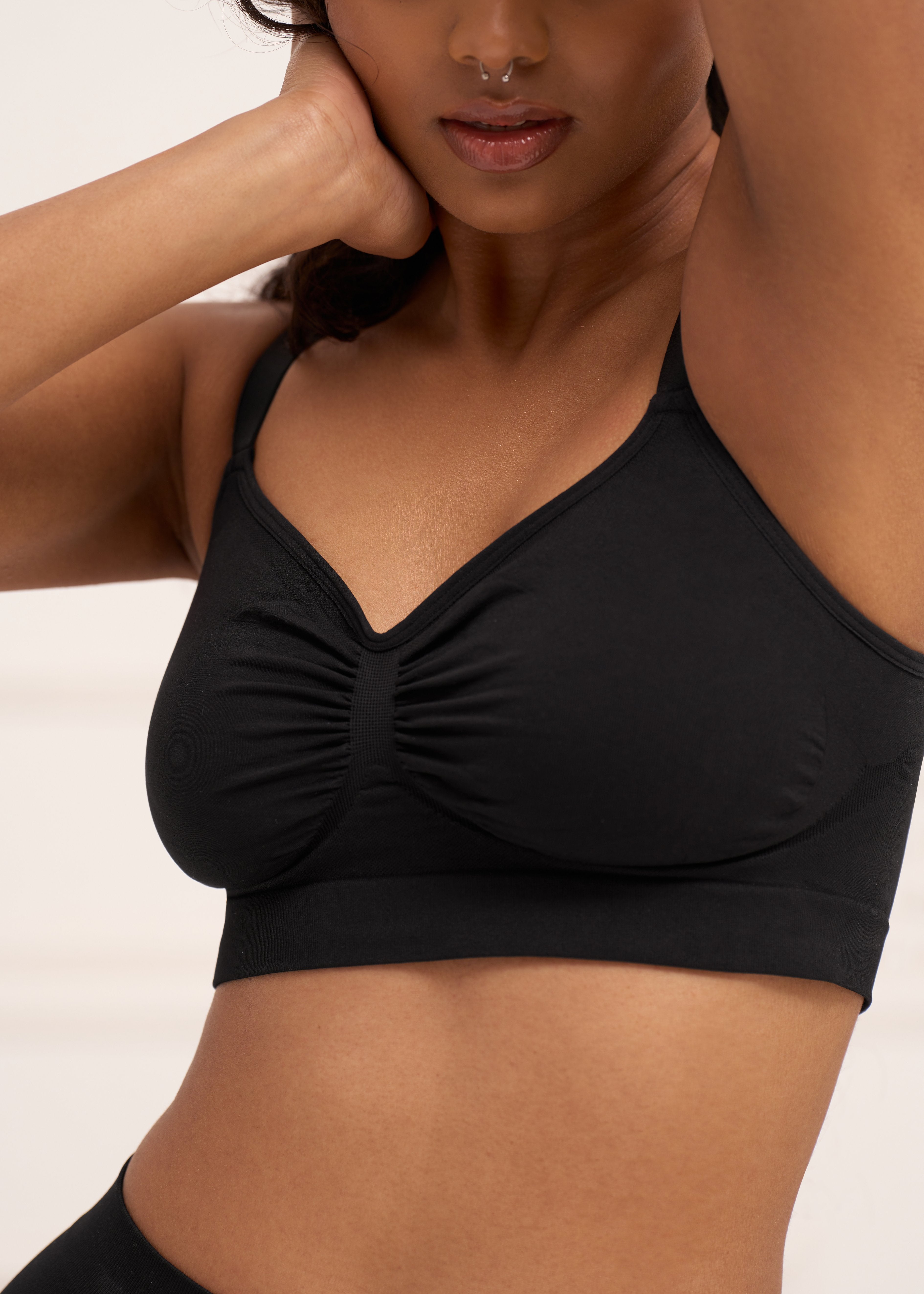 Wireless Shaping Bra - Seamless Non-Padded Wireless T Shirt Bra with Full Coverage