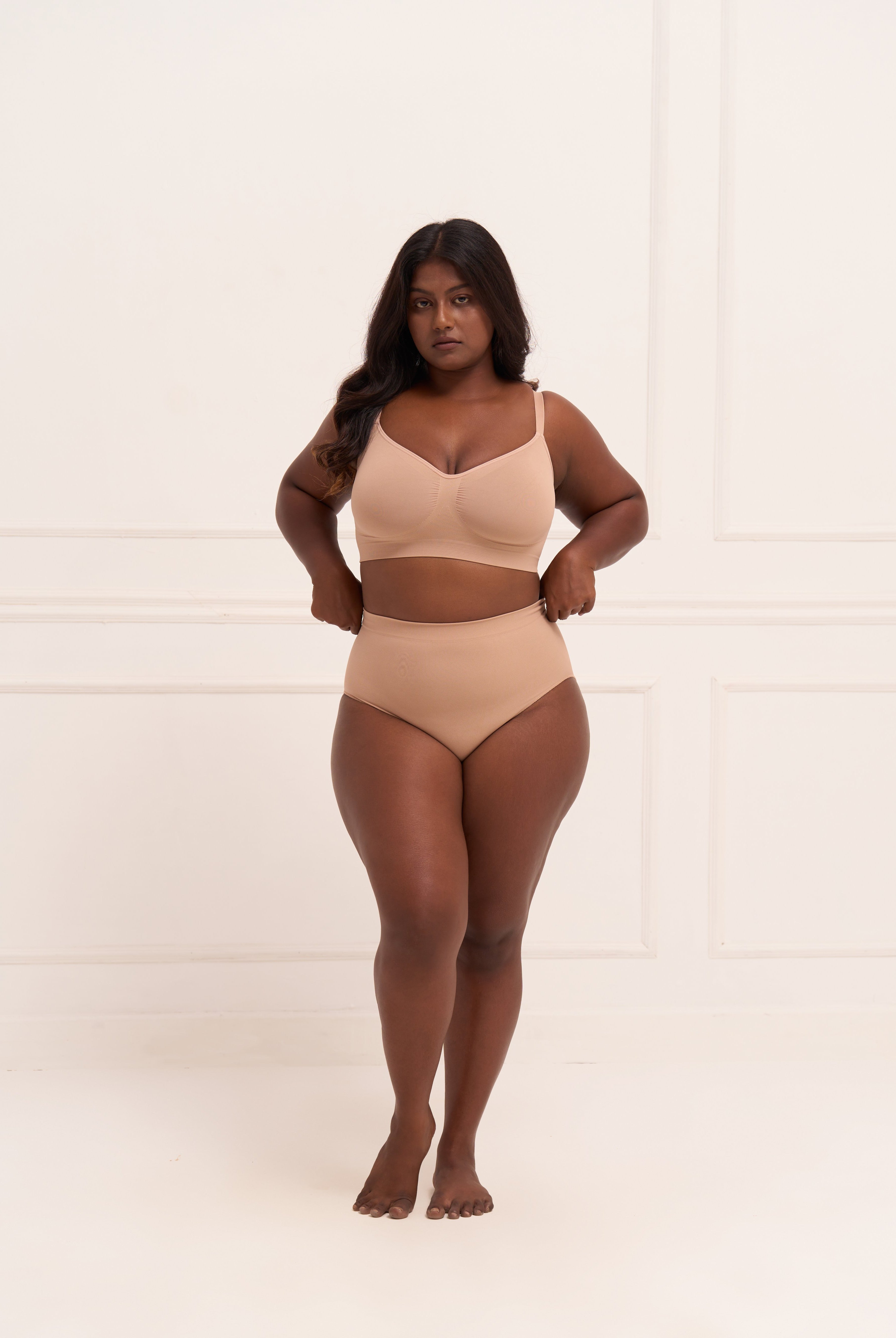 High Waist Brief Underwear UNDERNEAT Beige S