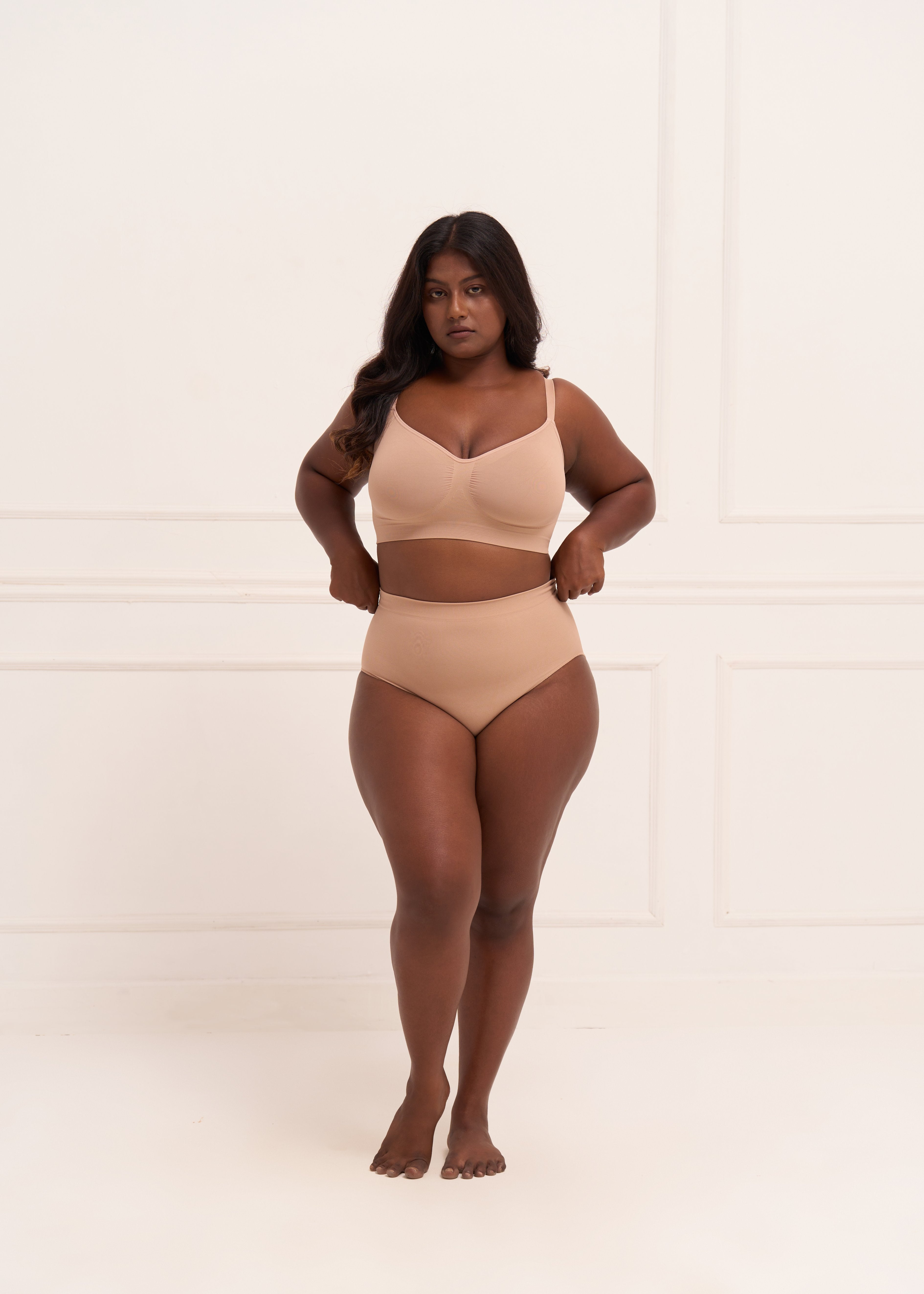 High Waist Brief Underwear UNDERNEAT Beige S