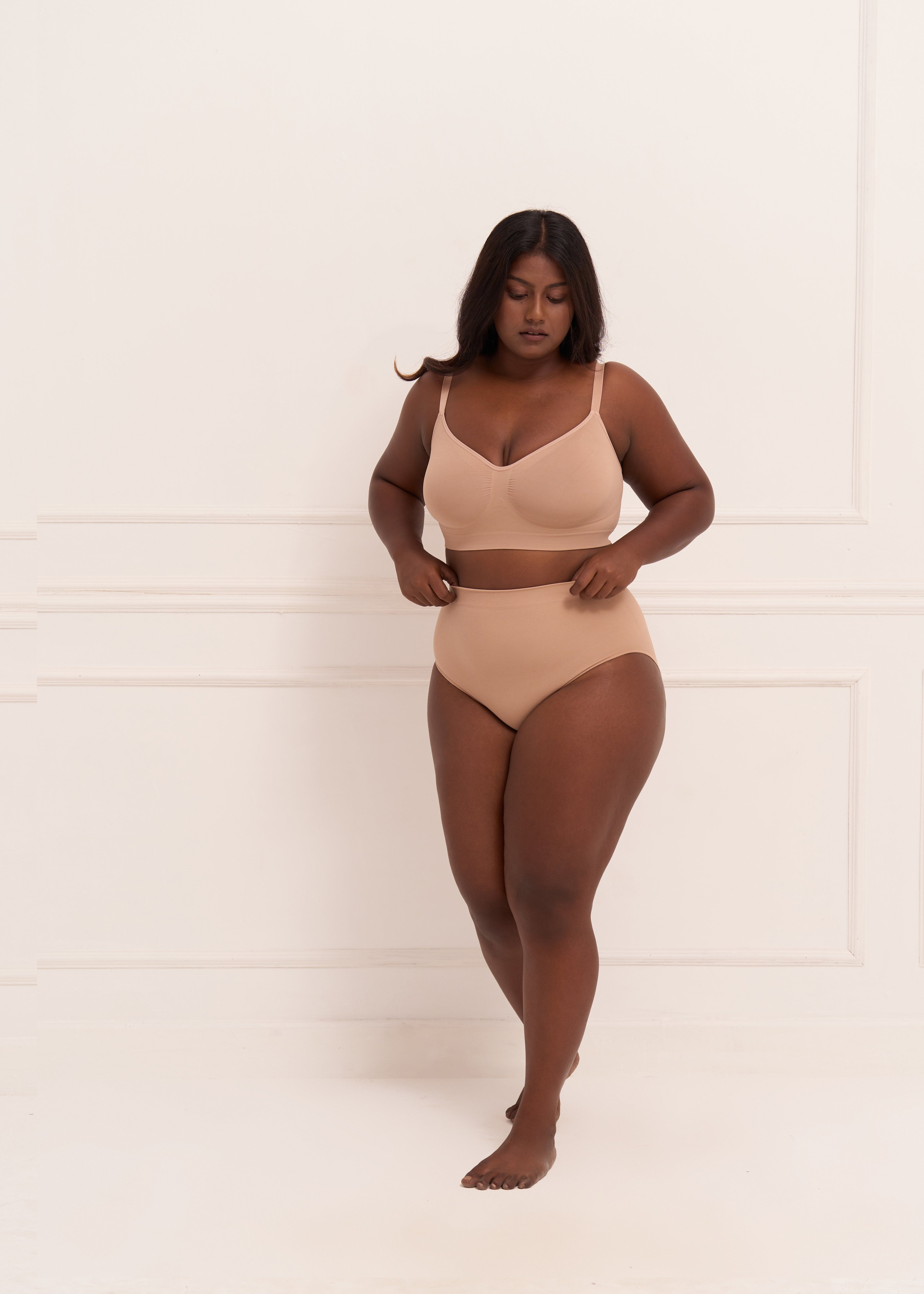 Wireless Shaping Bra - Seamless Non-Padded Wireless T Shirt Bra with Full Coverage