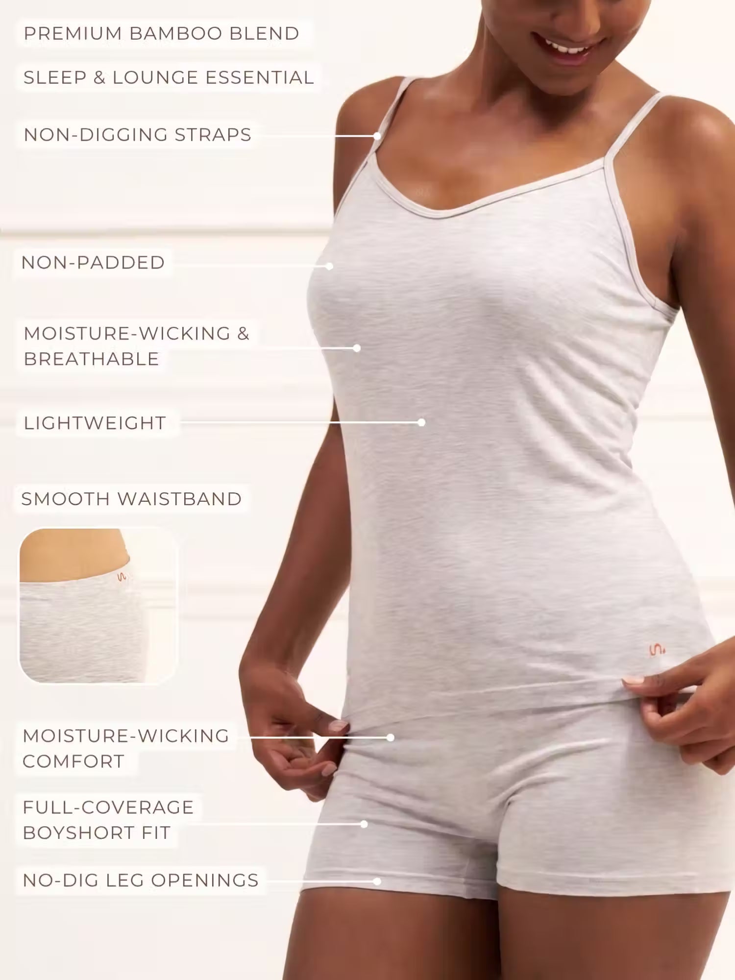 All Day Comfort Camisole with Boy Shorts