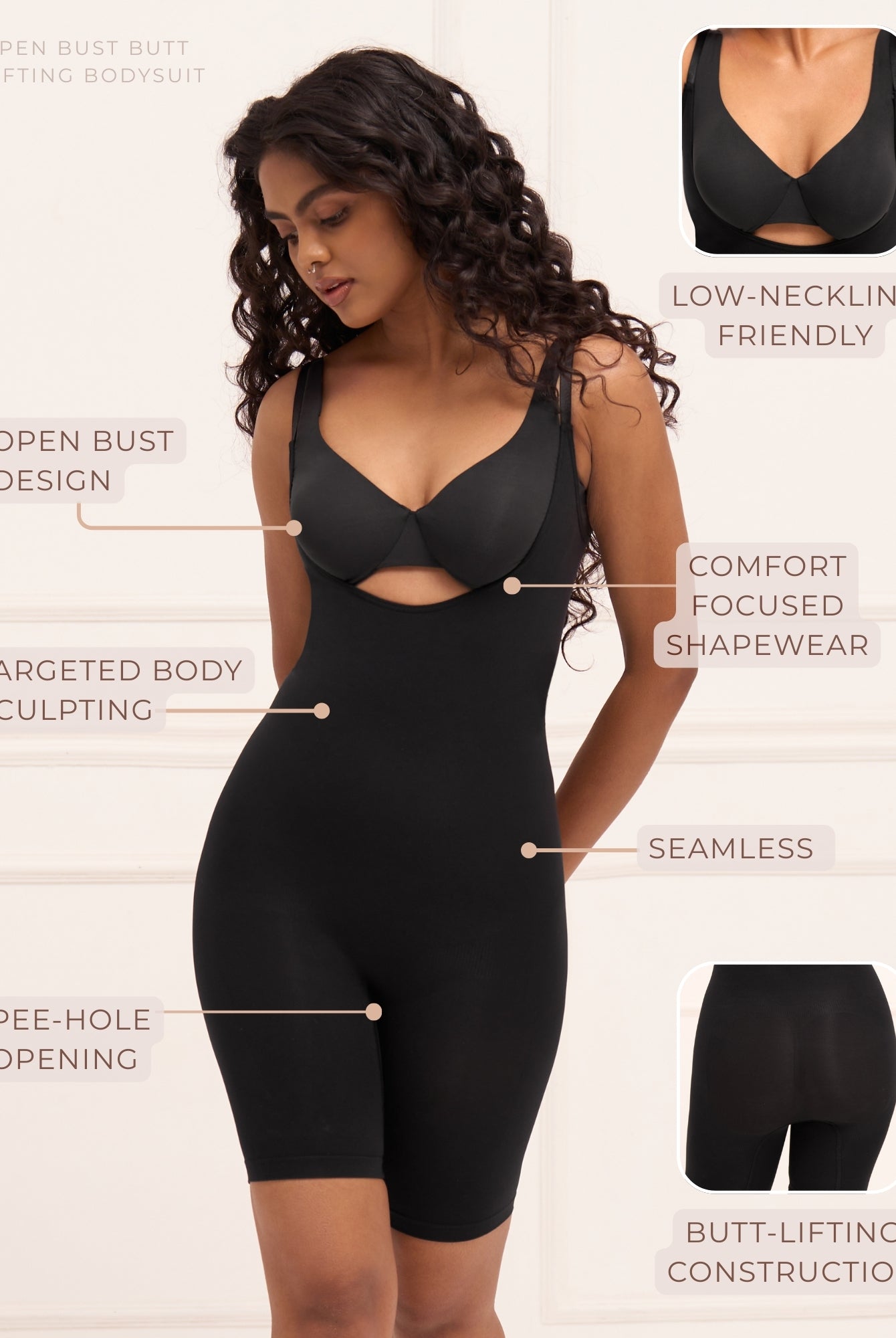 Open Bust Butt Lifting Bodysuit Bodysuit UNDERNEAT