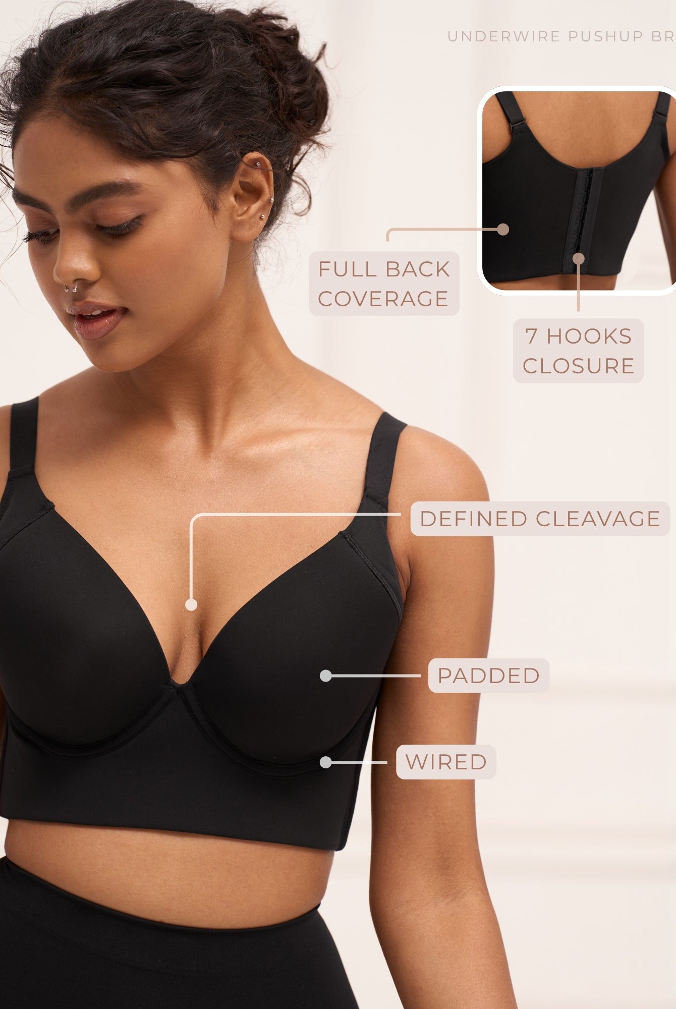 Underwire Push Up Bra Bra UNDERNEAT