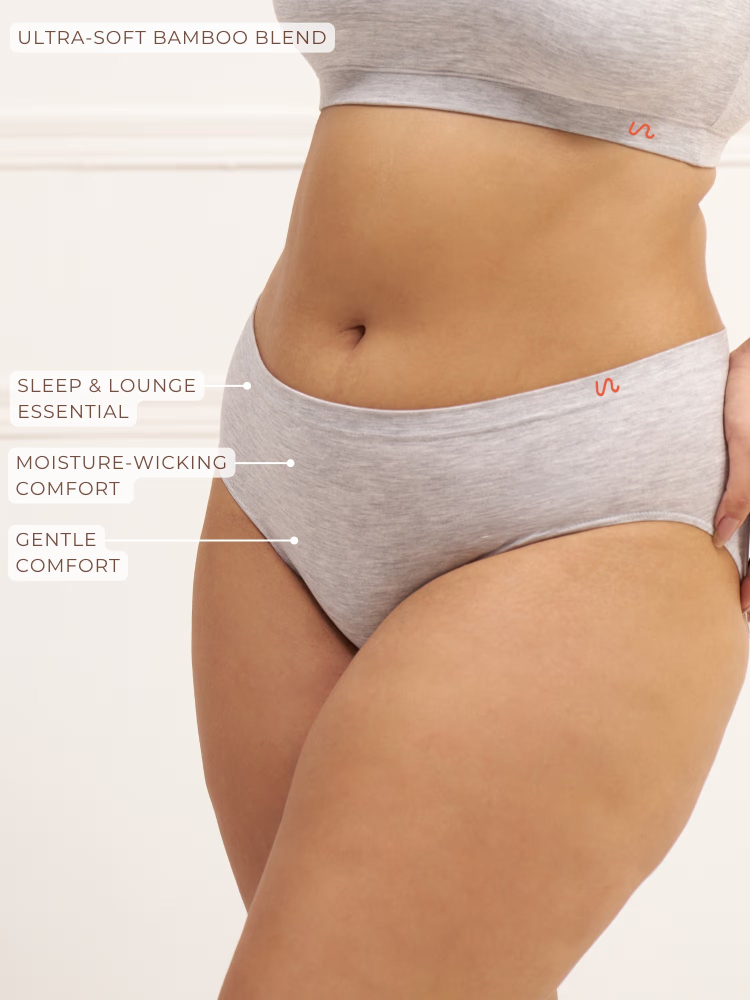 All Day comfort Slip On Bra with Comfort Hipster