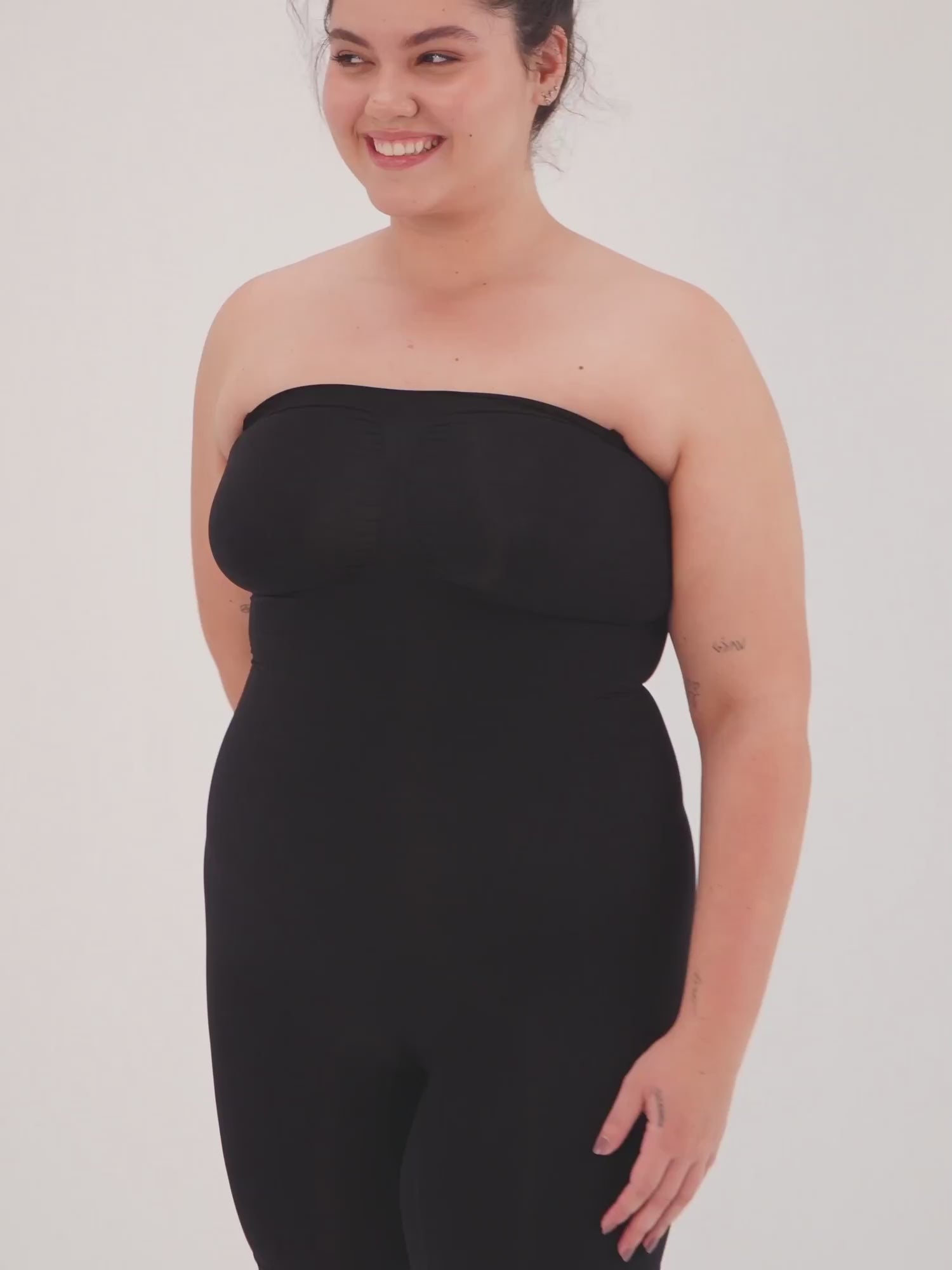 Strapless Butt Lifting Bodysuit Black Bodysuit UNDERNEAT