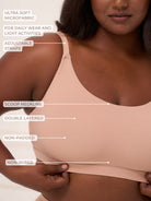 Every Day Scoop Bralette - Non-Padded Wireless Full Coverage and Seamless
