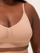 All Day Push Up Bra - Lightly Padded Full Coverage Wireless Bra with Adjustable Straps