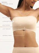 Bandeau - No Slip Non-Padded Wireless Seamless Tube Bra