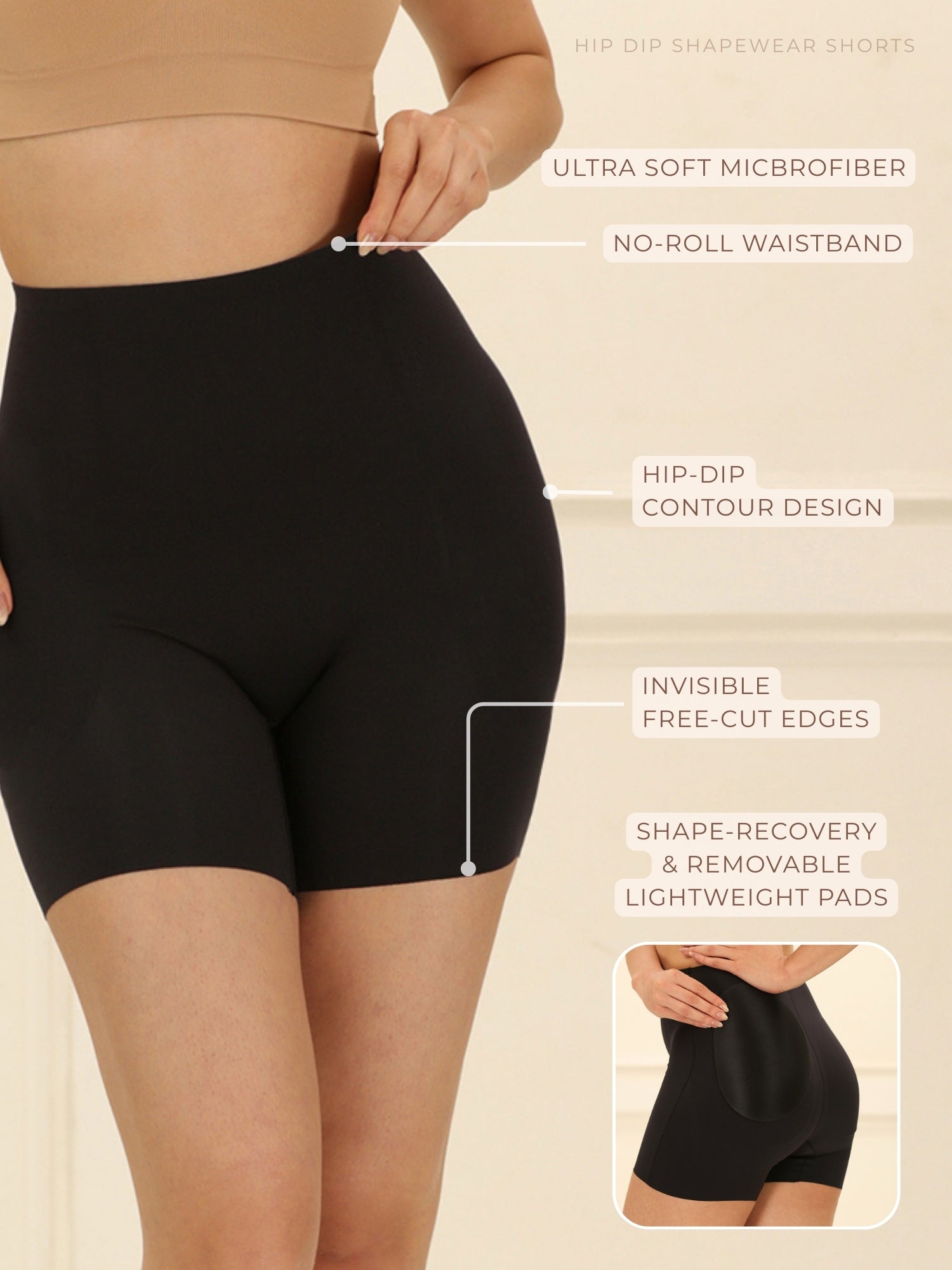 Hip Dip Shapewear Shorts Shorts UNDERNEAT