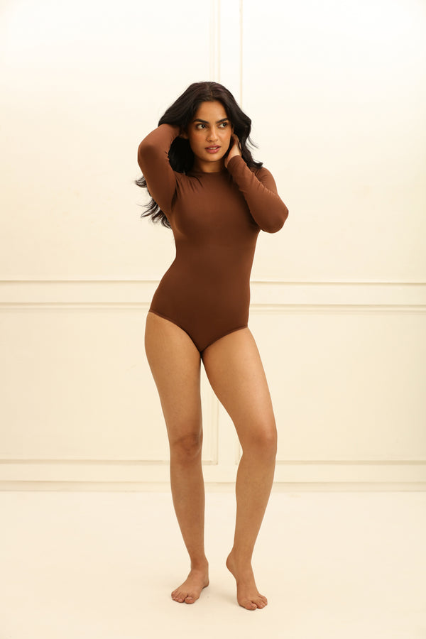 Long Sleeve Bodysuit Bodysuit UNDERNEAT Brown XS/S