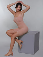 STRAPLESS BUTT LIFTING BODYSUIT BEIGE