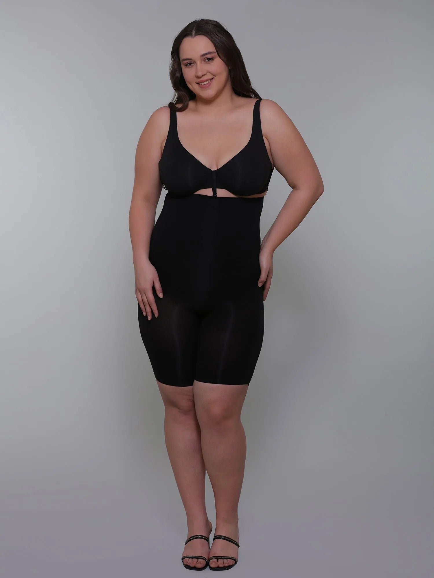 HIGH WAIST TUMMY CONTROL SHORTS BLACK