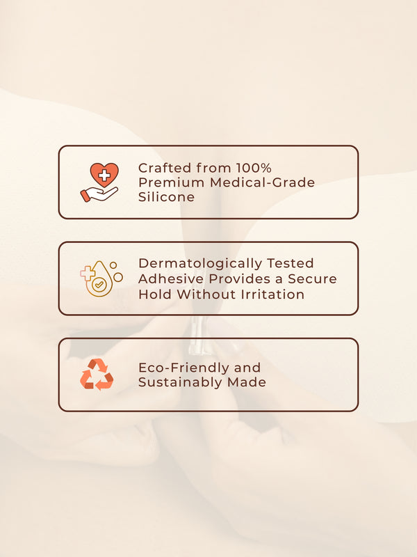 Adhesive Bra with Front Clip – Cotton, AirLock Glue, Extra Lift & Shape, Seamless Invisible Finish Bra UNDERNEAT