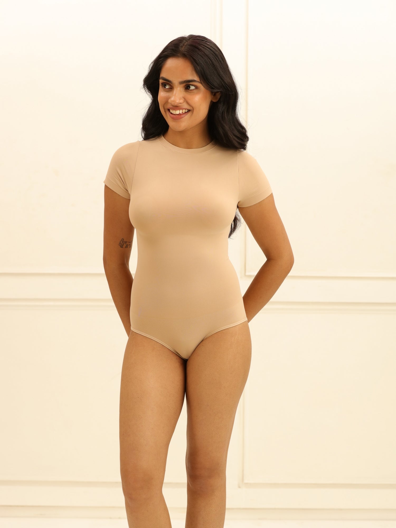 Short Sleeve Bodysuit Bodysuit UNDERNEAT Beige XS/S