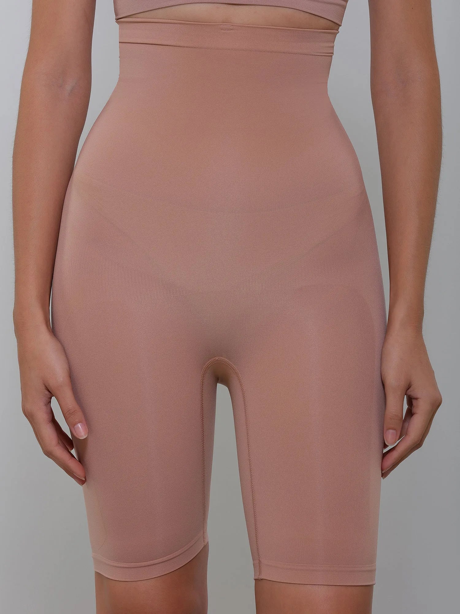 HIGH WAIST TUMMY CONTROL SHORTS BEIGE