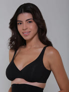 UNPADDED PLUNGE BRALETTE BLACK