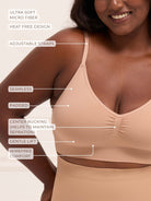All Day Push Up Bra - Lightly Padded Full Coverage Wireless Bra with Adjustable Straps