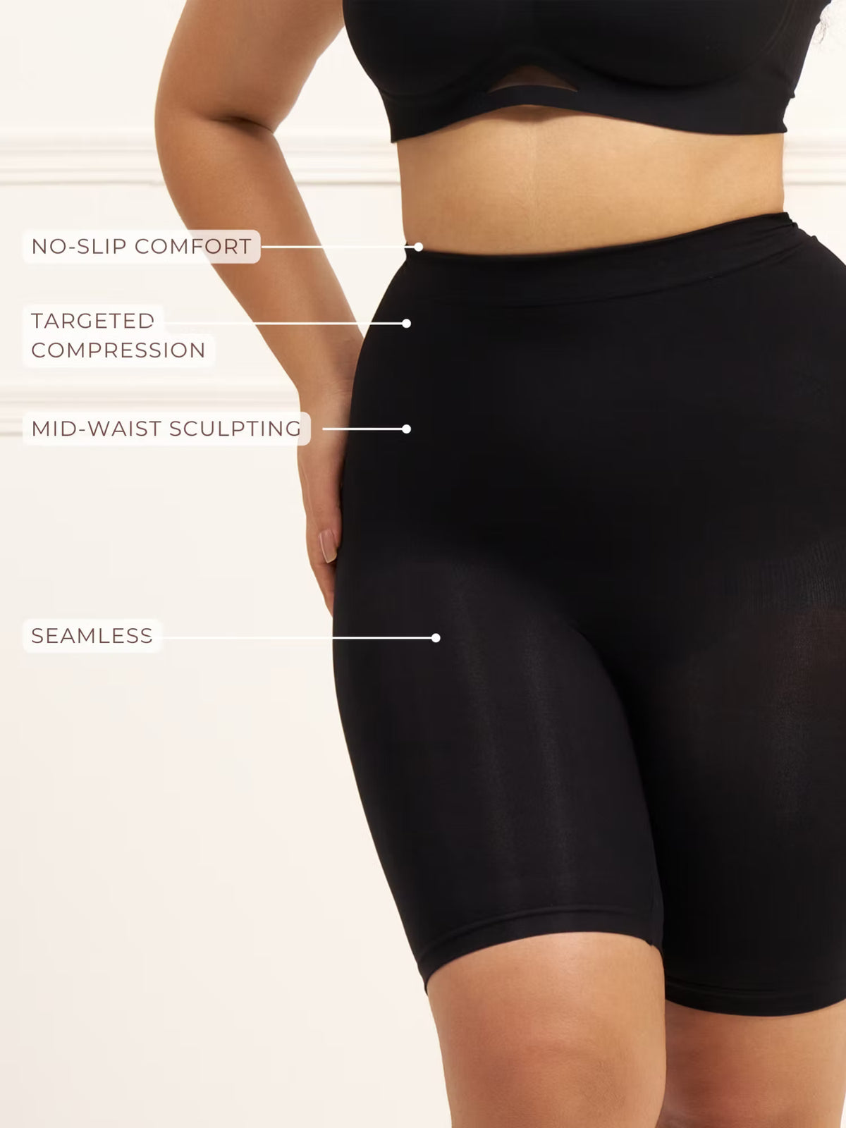 Mid Waist Butt Lifting Shorts