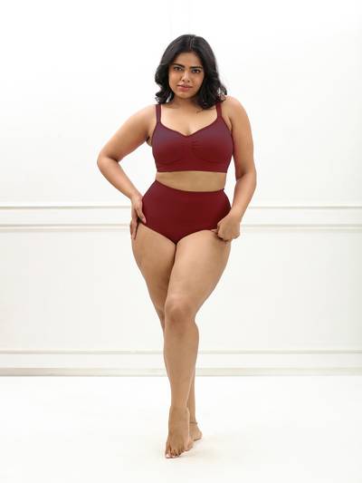 High Waist Brief Underwear UNDERNEAT Deep Red S