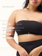 Bandeau - No Slip Non-Padded Wireless Seamless Tube Bra