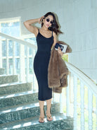 Built in bra bodycon dress Bodysuit UNDERNEAT