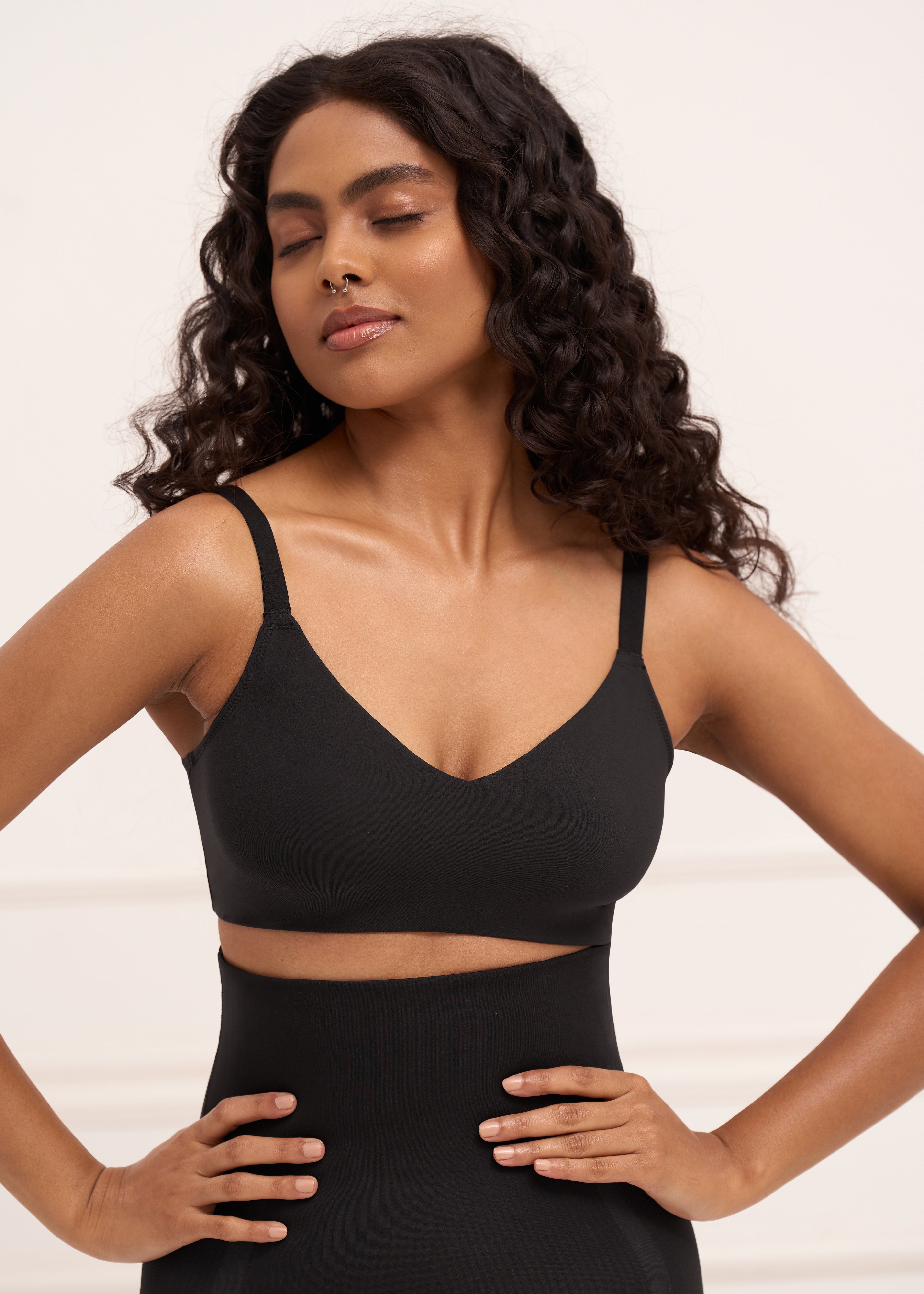 Crossover Bralette Bra UNDERNEAT Black S