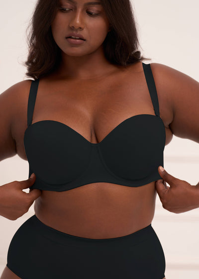All Day Hold Strapless Bra - Underwired Lightly Padded Bra with Demi Cups Bra UNDERNEAT