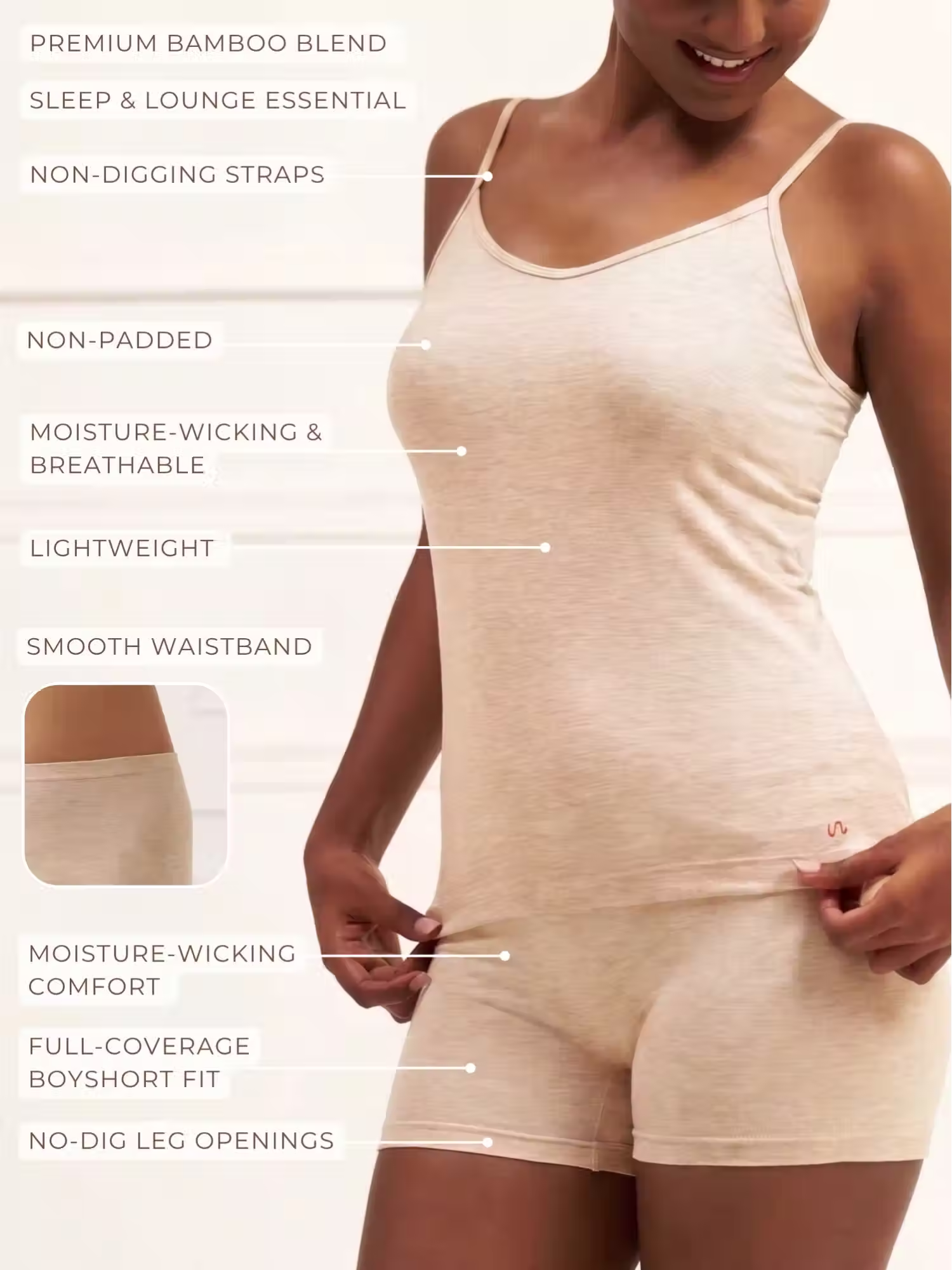 All Day Comfort Camisole with Boy Shorts