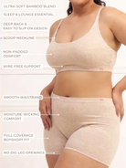 Every Day Comfort Bamboo Bralette with comfort Boy Shorts