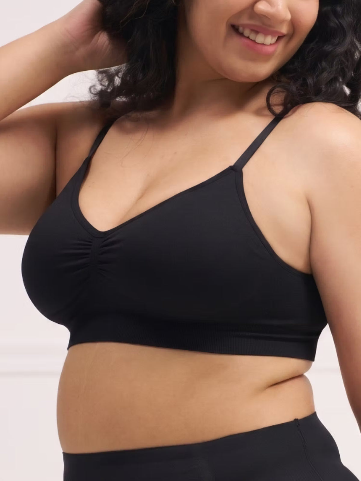All Day Push Up Bra - Lightly Padded Full Coverage Wireless Bra with Adjustable Straps